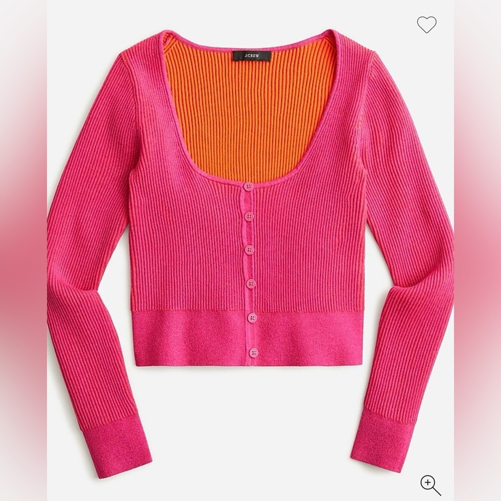 J CREW Scoopneck Stretch Cardigan Top, Sz 2X NWT